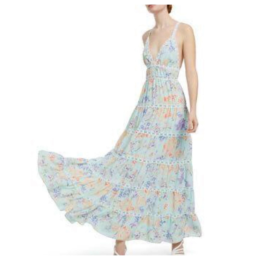 ALICE + OLIVIA Karolina Tiered Floral Maxi Dress - Picture 6 of 12
